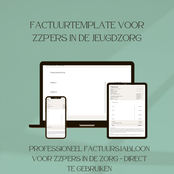 Factuurtemplate – ZZP Jeugdzorg